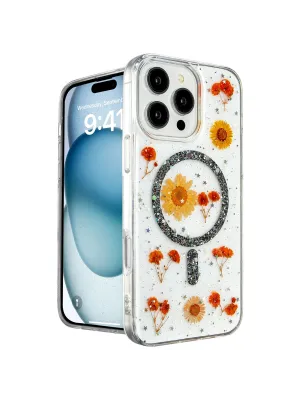 Apple İphone 16 Pro Kılıf Daisy Simli Magsafe Kapak - Siyah