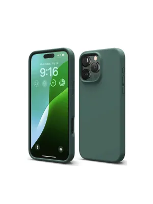 Apple İphone 16 Pro Kılıf First Silikon - Koyu Yeşil
