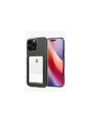 Apple İphone 16 Pro Kılıf Kart Şeffaf Silikon - Şeffaf