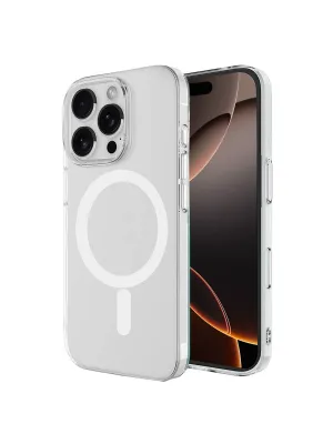 Apple İphone 16 Pro Kılıf Magneticsafe Şeffaf Silikon - Şeffaf
