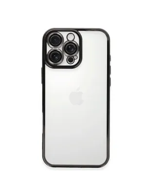 Apple İphone 16 Pro Kılıf Razer Lensli Silikon - Siyah