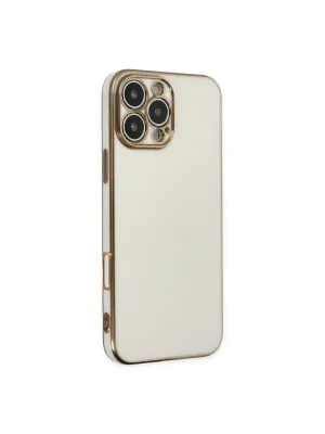 Apple İphone 16 Pro Max Kılıf Volet Silikon - Beyaz