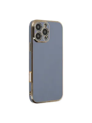 Apple İphone 16 Pro Max Kılıf Volet Silikon - Mavi