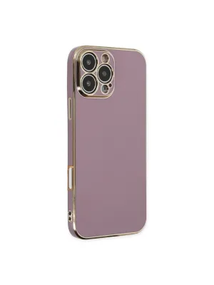Apple İphone 16 Pro Max Kılıf Volet Silikon - Mor