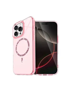 Apple İphone 16 Pro Max Live Diamond Magsafe Kapak - Pembe