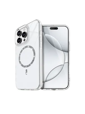 Apple İphone 16 Pro Max Live Diamond Magsafe Kapak - Şeffaf