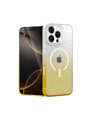 Apple İphone 16 Pro Max Pummel Shiny Magsafe Kapak - Gold