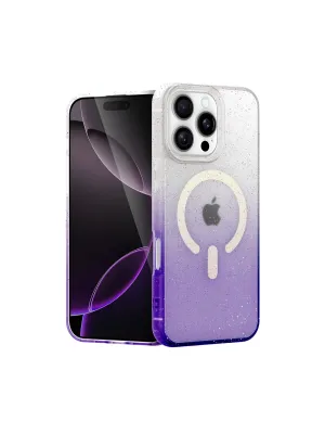 Apple İphone 16 Pro Pummel Shiny Magsafe Kapak - Mor