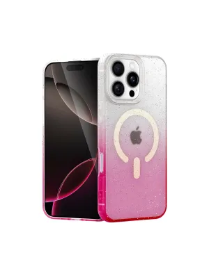 Apple İphone 16 Pro Pummel Shiny Magsafe Kapak - Pembe