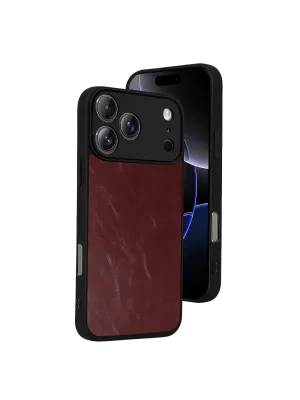 Apple İphone 17 Pro Aras Deri Kapak - Bordo