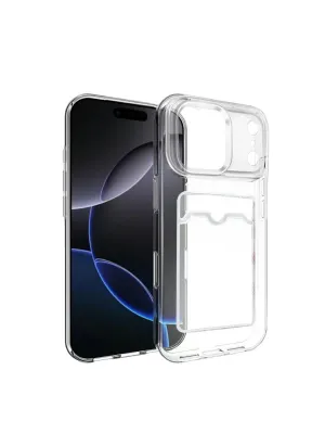 Apple İphone 17 Pro Kart Şeffaf Silikon - Şeffaf
