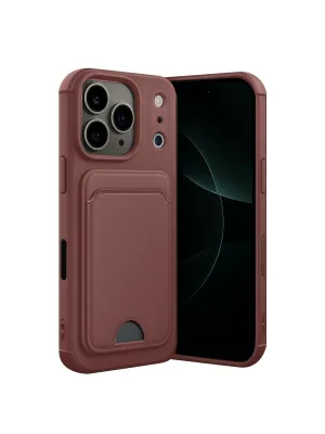 Apple İphone 17 Pro Max Kelvin Kartvizitli Silikon - Bordo