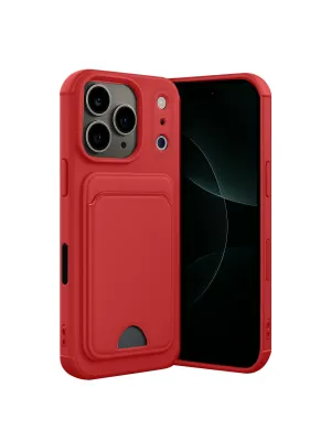 Apple İphone 17 Pro Max Kelvin Kartvizitli Silikon - Kırmızı