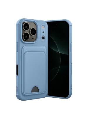 Apple İphone 17 Pro Max Kelvin Kartvizitli Silikon - Mavi