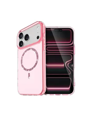 Apple İphone 17 Pro Max Live Diamond Magsafe Kapak - Pembe