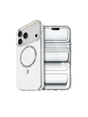 Apple İphone 17 Pro Max Live Diamond Magsafe Kapak - Şeffaf