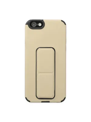 Apple İphone 6 Kılıf Mega Standlı Silikon - Gold