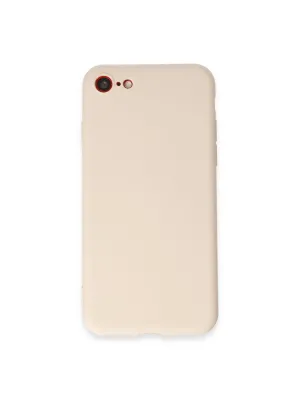 Apple İphone 7 Kılıf First Silikon - Krem