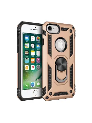 Apple İphone 7 Kılıf Sofya Yüzüklü Silikon Kapak - Gold