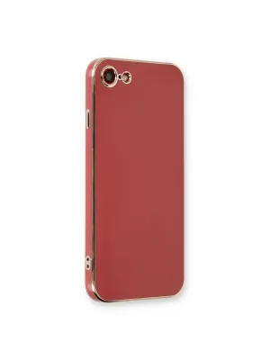Apple İphone 7 Kılıf Volet Silikon - Kırmızı