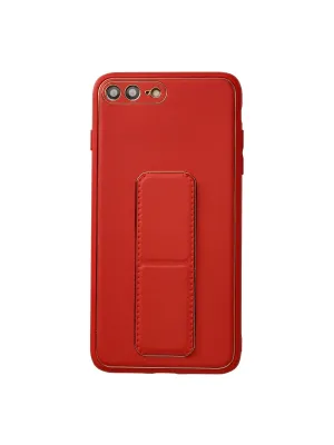 Apple İphone 7 Plus Kılıf Coco Deri Standlı Kapak - Kırmızı