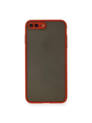 Apple İphone 7 Plus Kılıf Montreal Silikon Kapak - Kırmızı