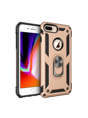 Apple İphone 7 Plus Kılıf Sofya Yüzüklü Silikon Kapak - Gold