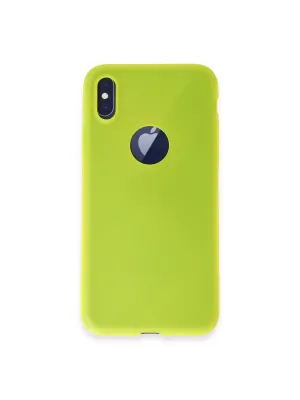 Apple İphone X Kılıf First Silikon - Parlak Sarı