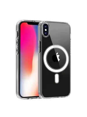 Apple İphone X Kılıf Magneticsafe Şeffaf Silikon - Şeffaf