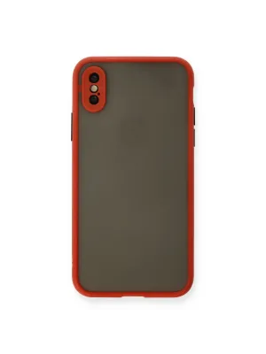 Apple İphone X Kılıf Montreal Silikon Kapak - Kırmızı