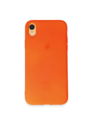 Apple İphone Xr Kılıf First Silikon - Parlak Turuncu