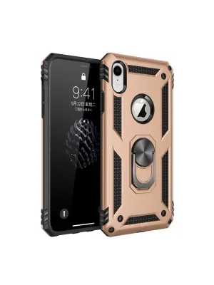 Apple İphone Xr Kılıf Sofya Yüzüklü Silikon Kapak - Gold