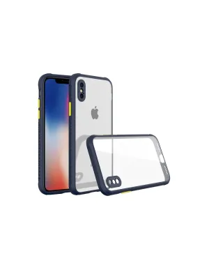 Apple İphone Xs Max Kılıf Miami Şeffaf Silikon - Lacivert