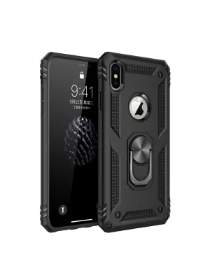 Apple İphone Xs Max Kılıf Sofya Yüzüklü Silikon Kapak - Siyah