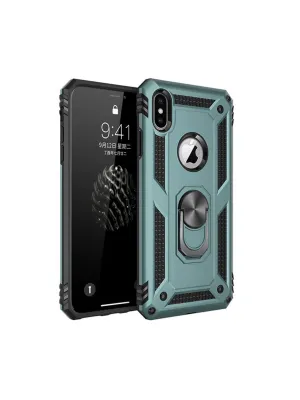 Apple İphone Xs Max Kılıf Sofya Yüzüklü Silikon Kapak - Yeşil