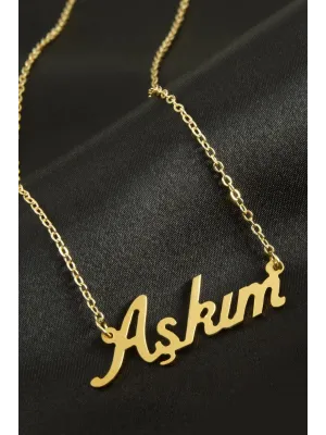Aşkım isimli kolye (Kişiye Özel)
