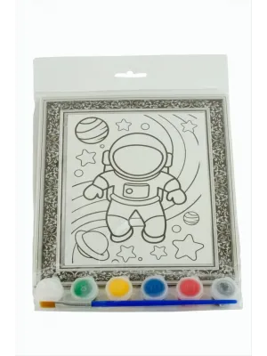 Astronot Boyama Tuval Seti
