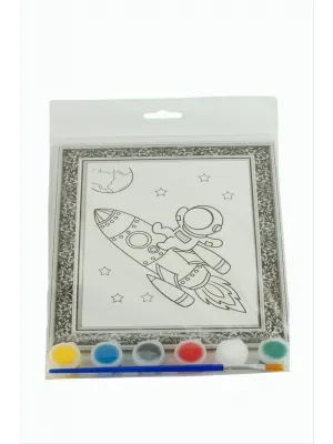 Astronot Füze Boyama Tuval Seti