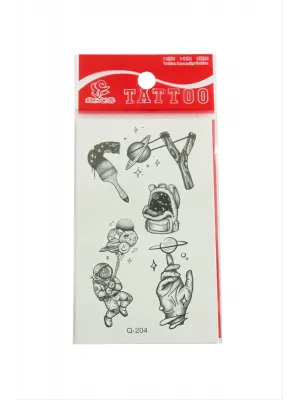 Astronot Tattoo Dövme Sticker
