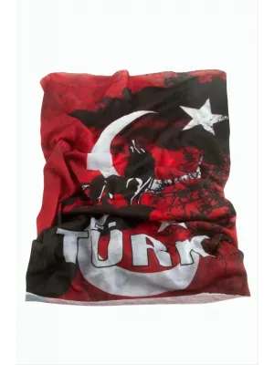 Ay Yıldız Desenli Baff Boyunluk