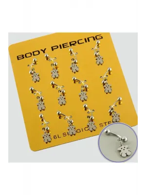 Ayıcık Çelik Piercing 1 Adet