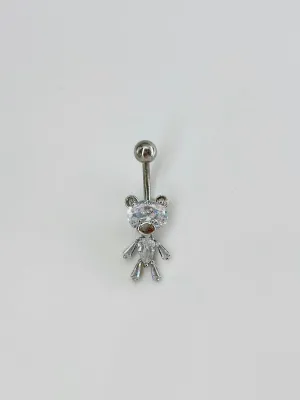Ayıcık Detaylı Göbek Piercing - Pg0118