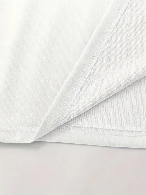 Baskılı Oversize Bisiklet Yaka T-shirt - Beyaz