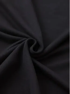 Baskılı Oversize Bisiklet Yaka T-shirt - Siyah