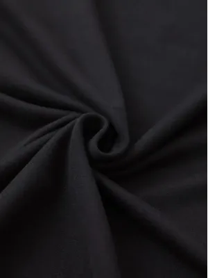 Baskılı Oversize Bisiklet Yaka T-shirt - Siyah