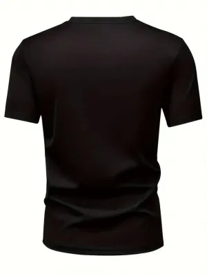 Baskılı Oversize Bisiklet Yaka T-shirt - Siyah