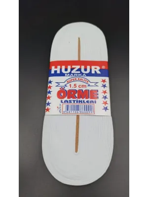 Beyaz - 1.5cm Paça Lastik Yassı Gniş 10mt.