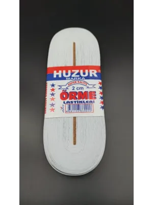 Beyaz - 2cm Paça Lastik Yassı Geniş 10mt