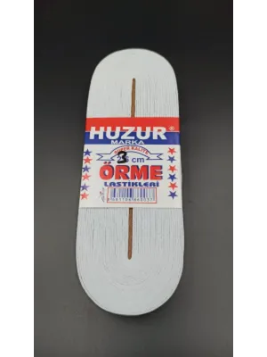 Beyaz - 3cm Paça Lastik Yassı Geniş 10mt.