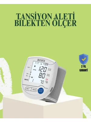 Bilekten Dijital Tansiyon Aleti Hem Pilli Hem Şarjlı Hafızalı